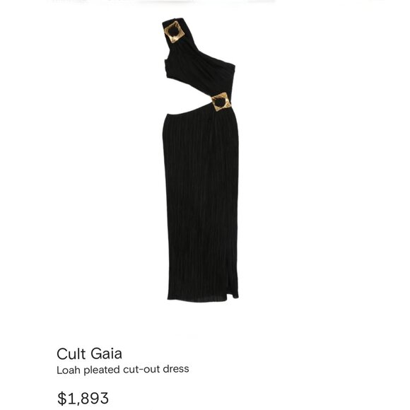 Cult Gaia Loah pleated cut-out dress Size S NEW - Picture 3 of 13